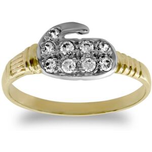 (G) Jewelco London Kids Solid 9ct Yellow Gold White Round Brilliant Cubic Zircon (G) Jewelco London Kids Solid 9ct Yellow Gold White Round Brilliant Cubic Zircon