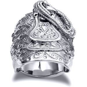 (Z) Jewelco London Men's Solid Rhodium-plated Silver Horse Saddle Rope Ring - AR (Z) Jewelco London Men's Solid Rhodium-plated Silver Horse Saddle Rope Ring - AR