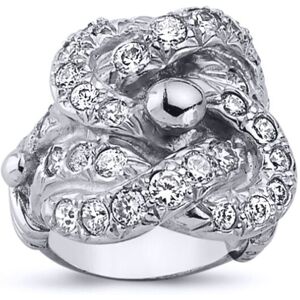 (V) Jewelco London Mens Rhodium Plated Sterling Silver Round Cubic Zirconia Celt (V) Jewelco London Mens Rhodium Plated Sterling Silver Round Cubic Zirconia Celt