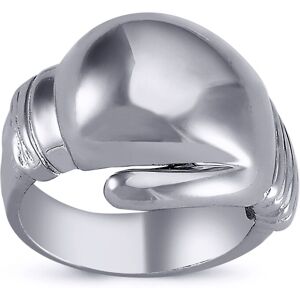 (Y) Jewelco London Mens Rhodium Plated Sterling Silver Boxing Glove Charm Ring 1 (Y) Jewelco London Mens Rhodium Plated Sterling Silver Boxing Glove Charm Ring 1