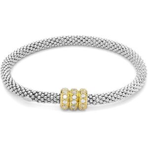 Jewelco London Rhodium & Gilded Sterling Silver CZ Popcorn Beaded Magnetic Popco Jewelco London Rhodium & Gilded Sterling Silver CZ Popcorn Beaded Magnetic Popco