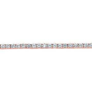 Jewelco London Ladies Rose Gold-Plated Sterling Silver Cubic Zirconia 4 Claw Lin Jewelco London Ladies Rose Gold-Plated Sterling Silver Cubic Zirconia 4 Claw Lin
