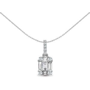 Jewelco London Ladies Solid 18ct White Gold 3 Claw Set Baguette G VS 0.43ct Diam Jewelco London Ladies Solid 18ct White Gold 3 Claw Set Baguette G VS 0.43ct Diam