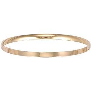 Jewelco London Ladies Solid 9ct Yellow Gold D-Shape 4mm Bangle Bracelet - JBG061 Jewelco London Ladies Solid 9ct Yellow Gold D-Shape 4mm Bangle Bracelet - JBG061