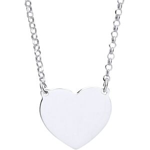 Jewelco London Ladies Sterling Silver Love Heart Disc Medallion Necklace 16 + 1 Jewelco London Ladies Sterling Silver Love Heart Disc Medallion Necklace 16 + 1