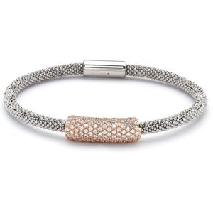 Jewelco London Rhodium Coated Sterling Silver Cubic Zirconia Popcorn Bracelet - Jewelco London Rhodium Coated Sterling Silver Cubic Zirconia Popcorn Bracelet -