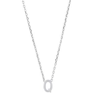 Jewelco London Ladies Sterling Silver Letter Q Initial Pendant Necklace 18 inch Jewelco London Ladies Sterling Silver Letter Q Initial Pendant Necklace 18 inch