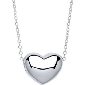 Jewelco London Ladies Sterling Silver Bubbly 3D Love Heart Charm Necklace - GVK2 Jewelco London Ladies Sterling Silver Bubbly 3D Love Heart Charm Necklace - GVK2