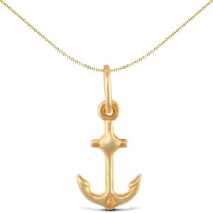 Jewelco London Ladies 9ct Yellow Gold Anchor Charm Pendant - JPC220 Jewelco London Ladies 9ct Yellow Gold Anchor Charm Pendant - JPC220