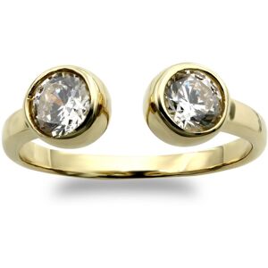 Jewelco London Ladies Solid 9ct Yellow Gold White Round Brilliant Cubic Zirconia Jewelco London Ladies Solid 9ct Yellow Gold White Round Brilliant Cubic Zirconia