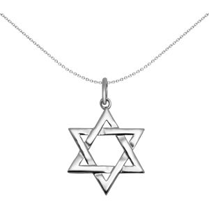Jewelco London Sterling Silver Magen David Star Charm Pendant 20mm - APD056 Jewelco London Sterling Silver Magen David Star Charm Pendant 20mm - APD056