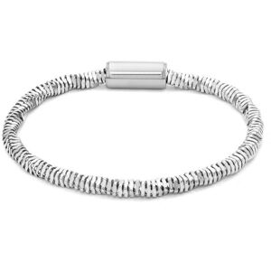 Jewelco London Rhodium Coated Sterling Silver Diamond-Cut Twist Popcorn Bracelet Jewelco London Rhodium Coated Sterling Silver Diamond-Cut Twist Popcorn Bracelet