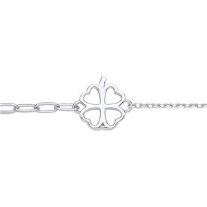 Jewelco London Ladies Rhodium Plated Sterling Silver Love Heart 4 Leaf Clover Ro Jewelco London Ladies Rhodium Plated Sterling Silver Love Heart 4 Leaf Clover Ro