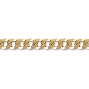 Jewelco London Ladies Solid 9ct Yellow Gold Flat Curb 9.2mm Gauge Chain Bracelet Jewelco London Ladies Solid 9ct Yellow Gold Flat Curb 9.2mm Gauge Chain Bracelet