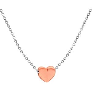 Jewelco London Rose Gold-plated Sterling Silver 3D Pillow Love Heart Charm Neckl Jewelco London Rose Gold-plated Sterling Silver 3D Pillow Love Heart Charm Neckl