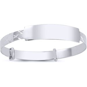 Jewelco London Kids Rhodium Plated Sterling Silver Expanding Diamond-cut ID 5mm Jewelco London Kids Rhodium Plated Sterling Silver Expanding Diamond-cut ID 5mm