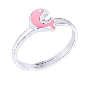 Jewelco London Solid Sterling Silver Baby Pink Enamel Love Heart Dolphin Expandi Jewelco London Solid Sterling Silver Baby Pink Enamel Love Heart Dolphin Expandi