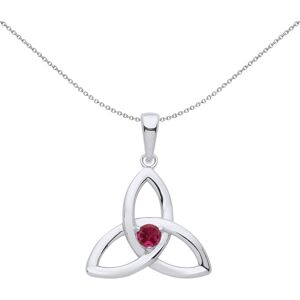 Jewelco London Ladies Sterling Silver Red CZ Celtic Trinity Trefoil Triquetra Kn Jewelco London Ladies Sterling Silver Red CZ Celtic Trinity Trefoil Triquetra Kn