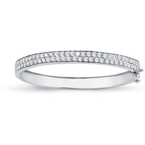 Jewelco London Girls Rhodium Plated Sterling Silver Round Cubic Zirconia Double Jewelco London Girls Rhodium Plated Sterling Silver Round Cubic Zirconia Double