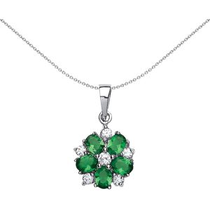Jewelco London Ladies Sterling Silver Emerald-Green Oval Cubic Zirconia Tudor Ro Jewelco London Ladies Sterling Silver Emerald-Green Oval Cubic Zirconia Tudor Ro