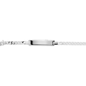 Jewelco London Ladies Sterling Silver Curb Link ID Identity Bracelet 6mm 7.5 inc Jewelco London Ladies Sterling Silver Curb Link ID Identity Bracelet 6mm 7.5 inc