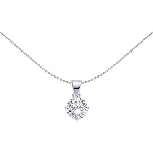 Jewelco London Ladies Sterling Silver 8mm 2 Carat Cubic Zirconia 4 Claw Solitair Jewelco London Ladies Sterling Silver 8mm 2 Carat Cubic Zirconia 4 Claw Solitair