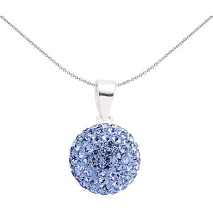 Jewelco London Ladies Sterling Silver Sapphire-Blue Crystal Disco Ball Pendant N Jewelco London Ladies Sterling Silver Sapphire-Blue Crystal Disco Ball Pendant N