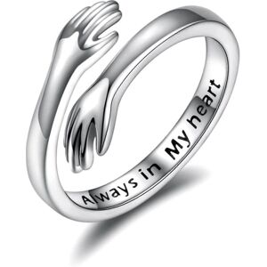 Unbranded 925 Sterling Silver Hug Rings For Women I Love You Forever Hug Ring Adjustable B Unbranded 925 Sterling Silver Hug Rings For Women I Love You Forever Hug Ring Adjustable B