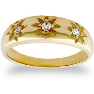 (G) Jewelco London Kids Solid 9ct Yellow Gold White Round Brilliant Cubic Zircon (G) Jewelco London Kids Solid 9ct Yellow Gold White Round Brilliant Cubic Zircon