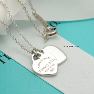 Unbranded GIFT* Tiffany & Co. Return to Double Heart Tag Necklace 16.2" w/Box & Pouch Unbranded GIFT* Tiffany & Co. Return to Double Heart Tag Necklace 16.2" w/Box & Pouch