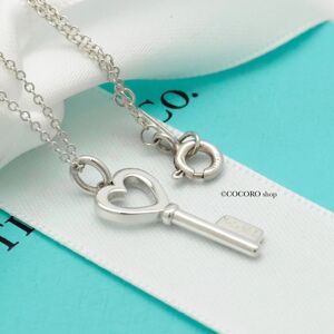 Unbranded Tiffany & Co. Heart Key Necklace Pendant 16.5" Sterling Silver 925 w/Pouch Unbranded Tiffany & Co. Heart Key Necklace Pendant 16.5" Sterling Silver 925 w/Pouch
