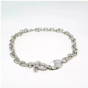 Unbranded Vivienne Westwood Necklace Silver Tone White Crystal Lock Chain Chocker Box Set Unbranded Vivienne Westwood Necklace Silver Tone White Crystal Lock Chain Chocker Box Set