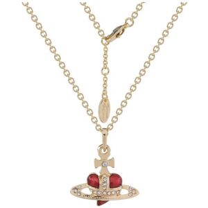 Unbranded Vivienne Westwood Red DIAMANTE HEART ORB NECKLACE Gold Tone With Box B62 Unbranded Vivienne Westwood Red DIAMANTE HEART ORB NECKLACE Gold Tone With Box B62