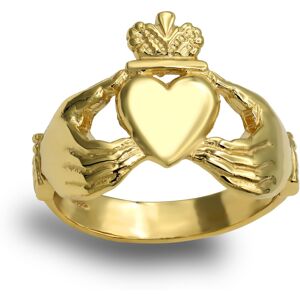 (W) Jewelco London Men's Solid 9ct Yellow Gold Claddagh (Chladaigh) Ring - JRN10 (W) Jewelco London Men's Solid 9ct Yellow Gold Claddagh (Chladaigh) Ring - JRN10