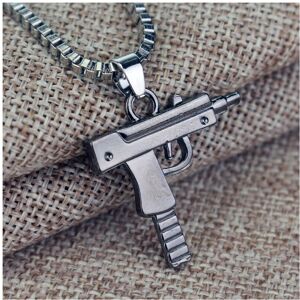 Unbranded (GunBlack) Gun Uzi Submachine Alloy Pendant Trendy Chain Necklace Design Geometr Unbranded (GunBlack) Gun Uzi Submachine Alloy Pendant Trendy Chain Necklace Design Geometr