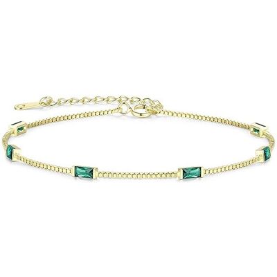 Tianfu Women's Bracelet, 925 Sterling Silver Delicate Simple Ladies Charm Link Bracelet Tianfu Women's Bracelet, 925 Sterling Silver Delicate Simple Ladies Charm Link Bracelet