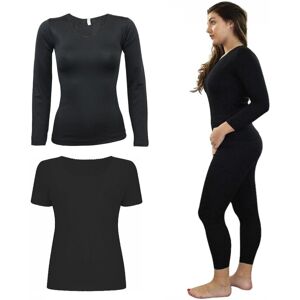 VEARZ (Long Sleeve Top Only, Large) Ladies Winter Warm Thermal Black Vest Camisole VEARZ (Long Sleeve Top Only, Large) Ladies Winter Warm Thermal Black Vest Camisole