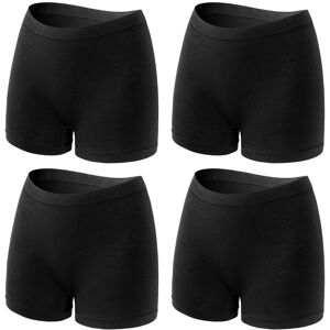 Unbranded (Pack of 4 Black, S) Womens Ladies Plain Underwear Mid Waist Seamless Stretch Bo Unbranded (Pack of 4 Black, S) Womens Ladies Plain Underwear Mid Waist Seamless Stretch Bo