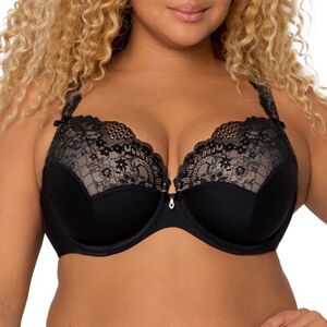 Curvy Kate Curvy Couture Women's Tulip Sexy Lace Plus Size Push Up Bra Black 42DD Curvy Kate Curvy Couture Women's Tulip Sexy Lace Plus Size Push Up Bra Black 42DD
