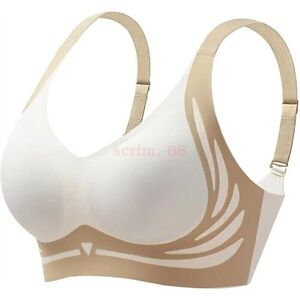 Unbranded (White, XXL) Super Gather Wireless Push-Up Bra, Lifting Anti-Sagging Wireless Pu Unbranded (White, XXL) Super Gather Wireless Push-Up Bra, Lifting Anti-Sagging Wireless Pu