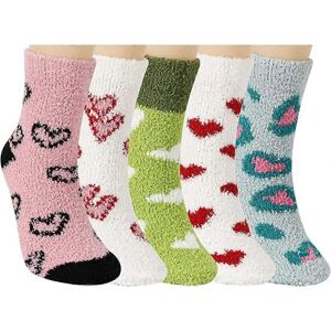 Unbranded (As show, One size) 5 Pairs Women Fluffy Socks, Coral Fleece Socks Novelty Breat Unbranded (As show, One size) 5 Pairs Women Fluffy Socks, Coral Fleece Socks Novelty Breat