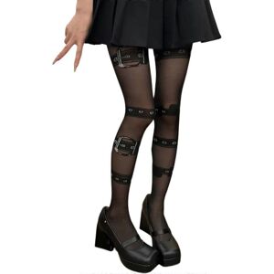 Unbranded (Black, One size) Sexy Women Faux Thigh Garter Belt See Through Pantyhose Tights Unbranded (Black, One size) Sexy Women Faux Thigh Garter Belt See Through Pantyhose Tights
