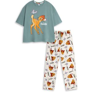 (Large) Disney Short Sleeve Long Leg Pyjama Set (Womens Multicoloured) (Large) Disney Short Sleeve Long Leg Pyjama Set (Womens Multicoloured)