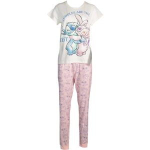 (16 UK - 18 UK, White/Pink) Disney Womens/Ladies Angel Printed Pyjama Set (16 UK - 18 UK, White/Pink) Disney Womens/Ladies Angel Printed Pyjama Set