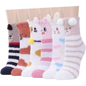 Unbranded (Serie 3)Fluffy Socks for Women and Girls, Animal Bed Socks Warm Cosy Thermal Fu Unbranded (Serie 3)Fluffy Socks for Women and Girls, Animal Bed Socks Warm Cosy Thermal Fu