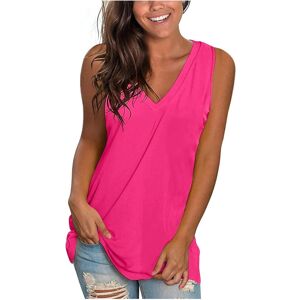 Unbranded (L, 3 Hot Pink) Summer Tank Tops for Women Clearance Womens Tops V Neck Sleevele Unbranded (L, 3 Hot Pink) Summer Tank Tops for Women Clearance Womens Tops V Neck Sleevele