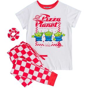 (4XL, White/Red) Toy Story Womens/Ladies Pizza Planet Aliens Pyjama Set (4XL, White/Red) Toy Story Womens/Ladies Pizza Planet Aliens Pyjama Set