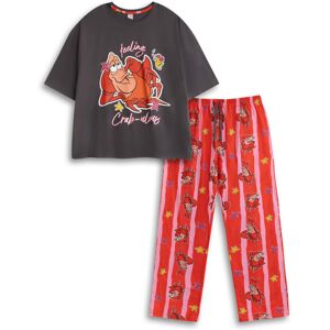 (Large) Disney Short Sleeve Long Leg Pyjama Set (Womens Multicoloured) (Large) Disney Short Sleeve Long Leg Pyjama Set (Womens Multicoloured)