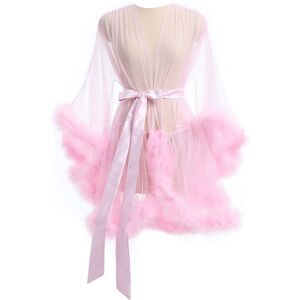Unbranded Sophisticated See Through Bathrobe Nightgown for Women Sheer Mesh Trim Lingerie Unbranded Sophisticated See Through Bathrobe Nightgown for Women Sheer Mesh Trim Lingerie