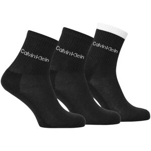 (4 UK-8 UK, Black) Calvin Klein Womens/Ladies Logo Crew Socks (Pack of 3) (4 UK-8 UK, Black) Calvin Klein Womens/Ladies Logo Crew Socks (Pack of 3)